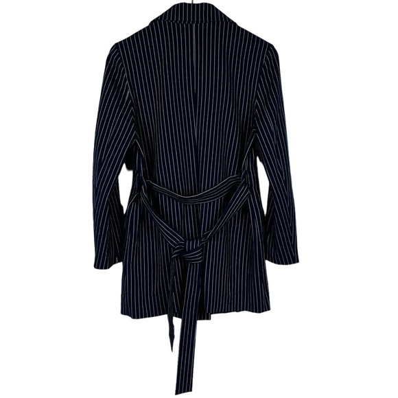 CHOOSY SUIT YOURSELF DOUBLE BREASTED TIE WAIST NOTCH COLLAR JACKET MINI DRESS - Picture 9 of 15